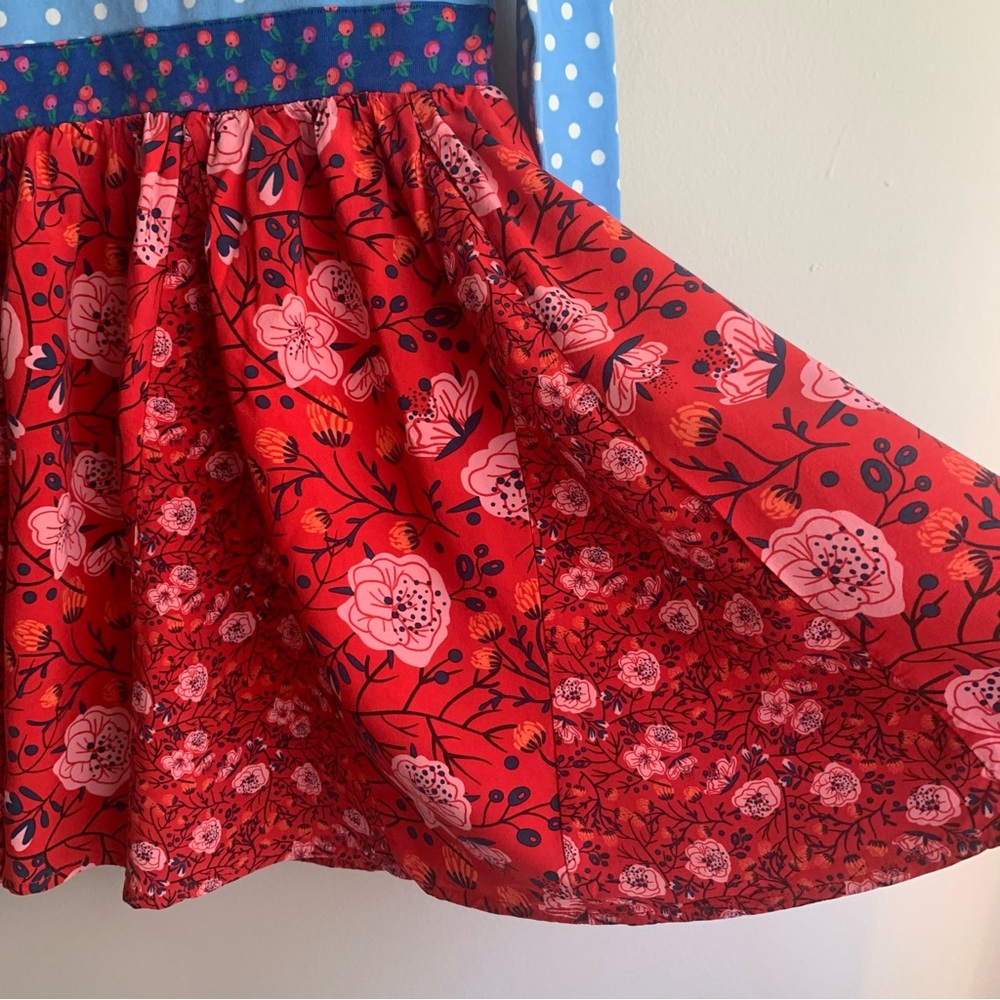 Matilda Jane Polka Dot Top Floral Bottom Dress Size 6 - Picture 4 of 13
